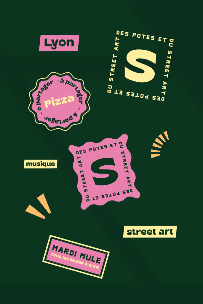 éléments graphiques du bar lyonnais le SEMPLE