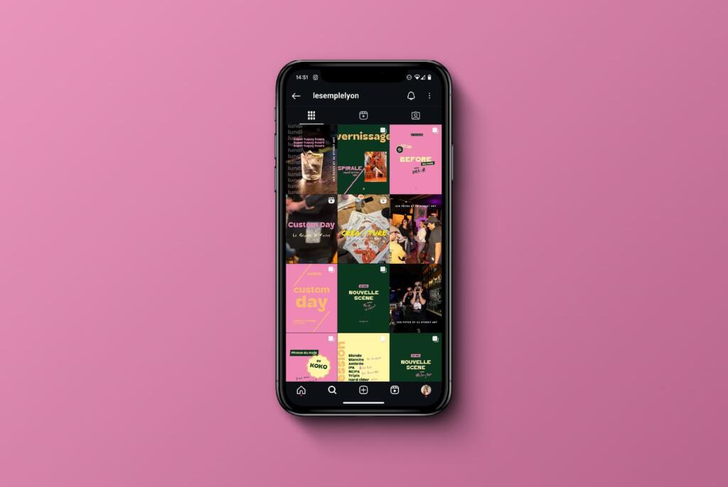 feed instagram du bar lyonnais le Semple